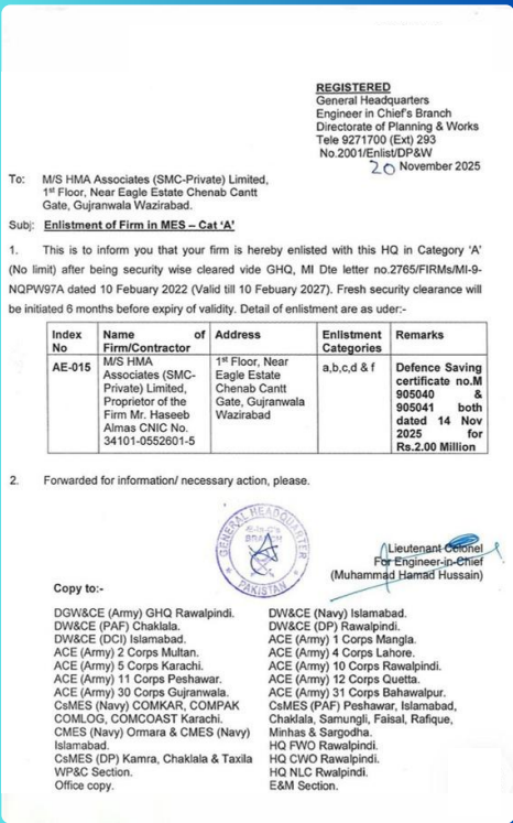Military Engineer Services (MES Category 'A' Enlistment)