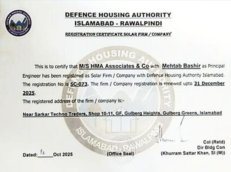 Defence Housing Authority Islamabad (DHA ISB Registration)